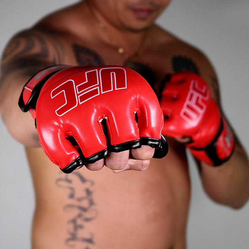 MMA UFC Muay Thai Training Punching Bag Gym Half Mitts Sparring Boxing Gloves
