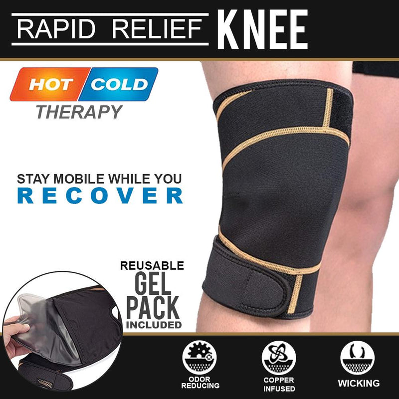 Happy Tree Rapid Relief Knee Wrap Hot & Cold Therapy Compression lightweight Support
