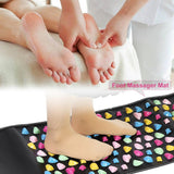 35x160cm Reflexology Stone Foot Acupressure Massage Mat Pain Relief Feet Walk Massager Walk Stone Foot Massage Mat Pad Foot Spa Massager