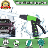 Water Hose with Water Spray Gun and Fitting Connector for Car Wash Cleaning Watering Lawn Garden Plants (10 Meters)