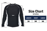 XXL HT P5 Thermal Compression Rash Guard Long Sleeve Top (Blue and White)