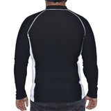 XXL HT P5 Thermal Compression Rash Guard Long Sleeve Top (Blue and White)