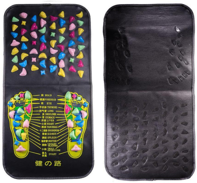 35x70cm Foot Health Massager Pain Relief Korean Japanese Acupressure Cobblestone Reflexology Walk Stone Foot Massage Mat Pad