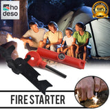 Hodeso Survival Magnesium Plastic Fire Starter with Emergency Whistle and Compass