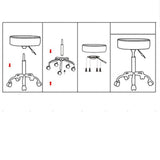 HODESO Simple Style Height Adjustable Minimalist Bar Stool Leather Chair anti-static for home,office