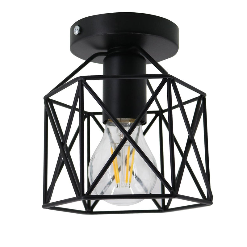 Low ceiling Lights Hexagon design with free Edison Light Bulb