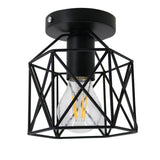 Low ceiling Lights Hexagon design with free Edison Light Bulb