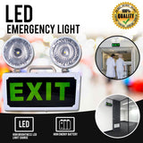 Happy Tree Automatic LED Emergency Lights Green Exit Sign & Emergency Light Combo