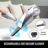 HODESO JK008 Rechargeable Vacuum Cleaner Cordless Handheld Lightweight for Car, Sofa, mattress (Silver)