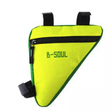 B - Soul Triangle Cycling Front Tube Frame Pouch Bag Holder Saddle (Yellow+Green)