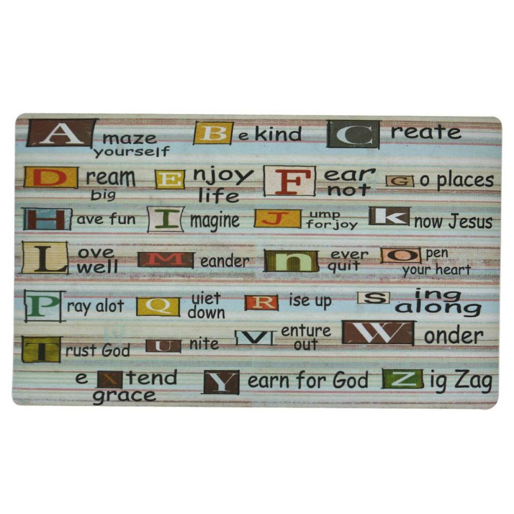 Anti Slip Non Skid 3D Rubber Bathroom Bedroom Kitchen Garden Door Mat Alphabet (Multicolor)