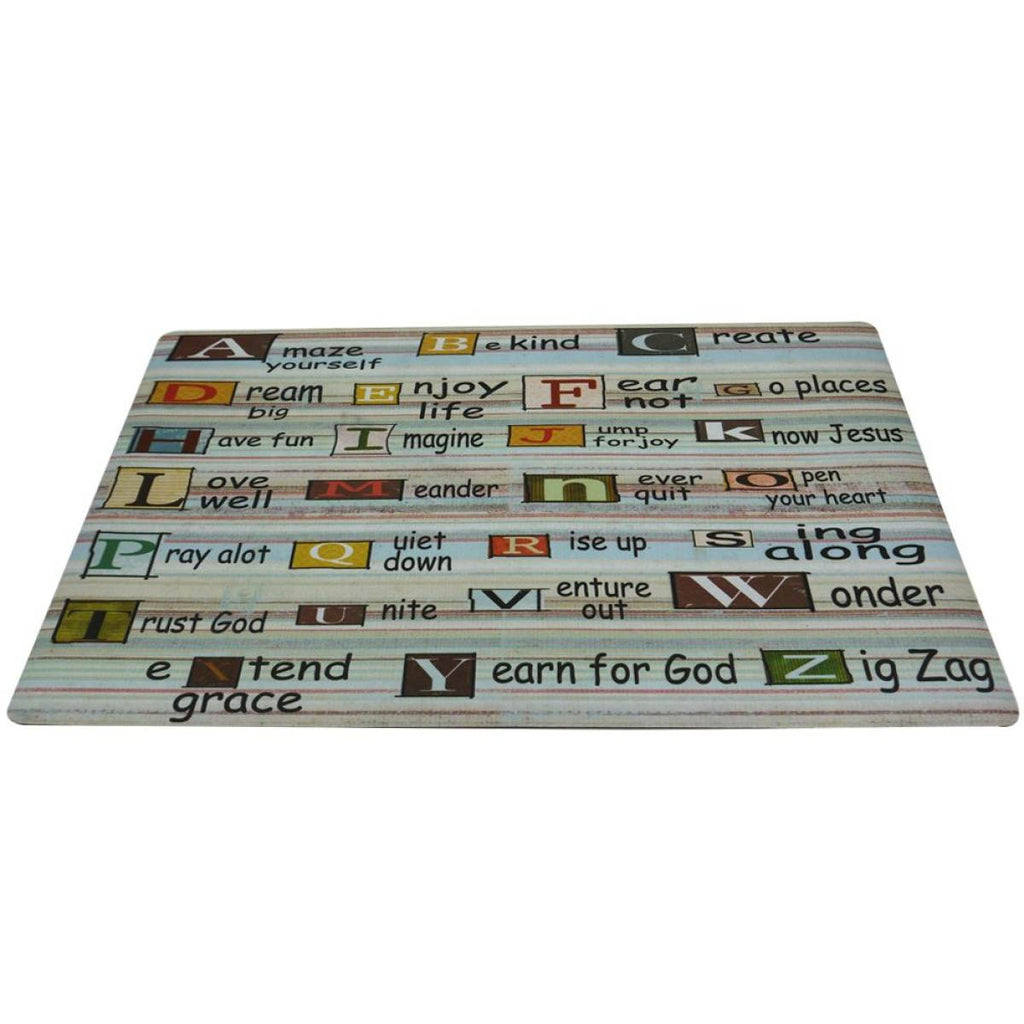 Anti Slip Non Skid 3D Rubber Bathroom Bedroom Kitchen Garden Door Mat Alphabet (Multicolor)