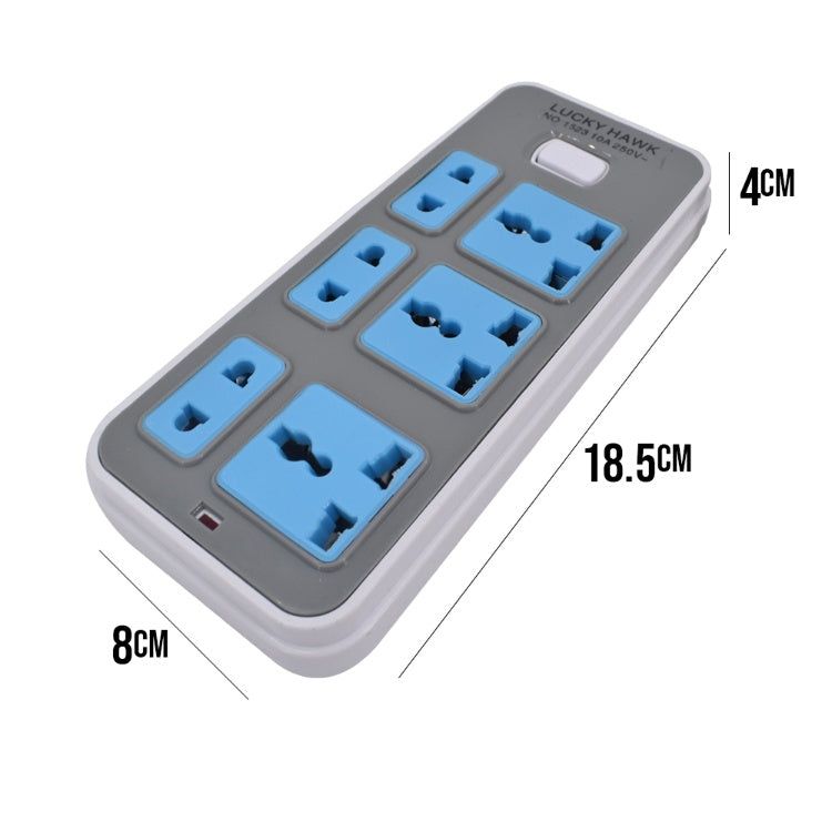 Colorful Universal socket 6-Slot Heavy Duty Power Electric Extension Cord Power Strip With Surge Electric Safety Switch Protection socket