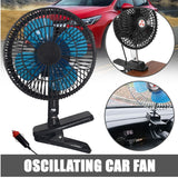 Hodeso Portable 12V Oscillating Car Fan 12 Volt vehicle auto car cooling fan