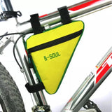 B - Soul Triangle Cycling Front Tube Frame Pouch Bag Holder Saddle (Yellow+Green)