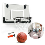 Dunk Pro 18 inch x 12 inch Backboard Pro-Style Hoop with Break-Away Rim Mini Basketball Ring Hoop With Ball