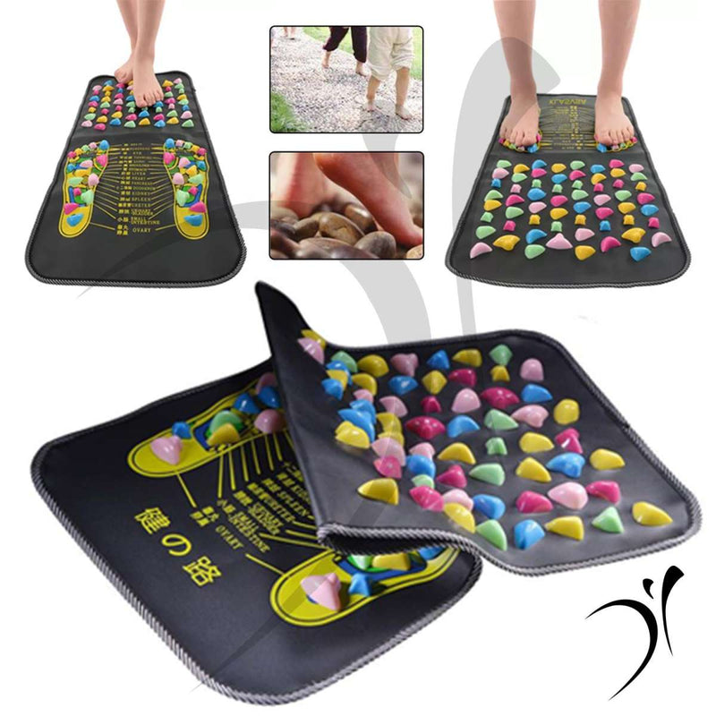 35x70cm Foot Health Massager Pain Relief Korean Japanese Acupressure Cobblestone Reflexology Walk Stone Foot Massage Mat Pad