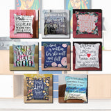 4 in 1 Celebrity Bible Verse Quote Fleece Throw Bed Pillow Blanket (Multicolor)