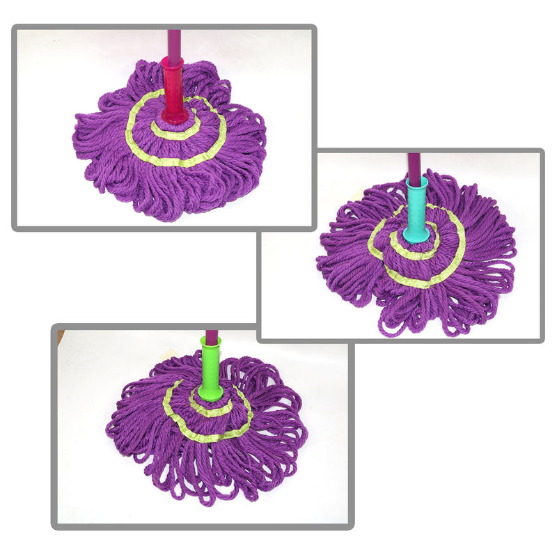 (COLOR MAY VARY) Twist Microfiber Mop - Ideal for All Sort of Floors - Wooden Floor - Tiles - Matte Finish Floor Tiles