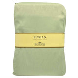 Elysian Luxury Urban Pinch Pleat Curtains Two Panel Jacquard Blockout Fabric (Sage)