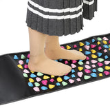 35x160cm Reflexology Stone Foot Acupressure Massage Mat Pain Relief Feet Walk Massager Walk Stone Foot Massage Mat Pad Foot Spa Massager