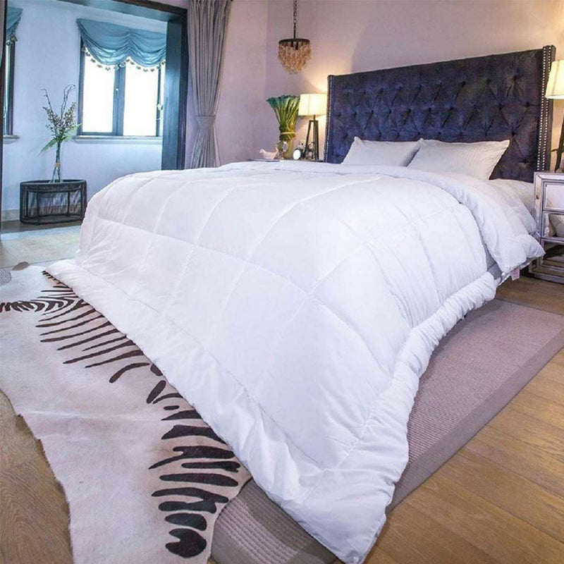 Home Bedding Fiber Fill Comforter Blanket White Quilt Duvet Insert Twin/Queen/King