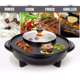 Korean 2 in 1 BBQ Grill & Steamboat Hot Pot Shabu Roast Fry Pan